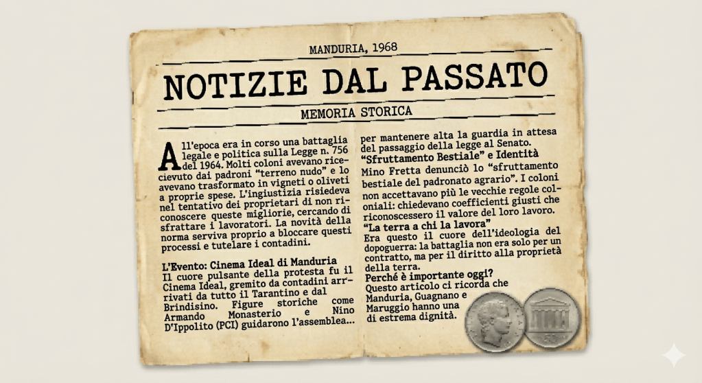 Salto nel passato: la lotta dei coloni pugliesi nel&nbsp;1968