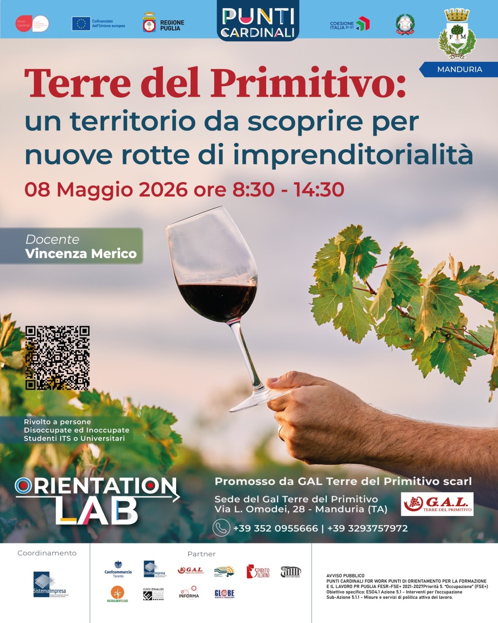Terre del Primitivo, Manduria 8 maggio&nbsp;2026