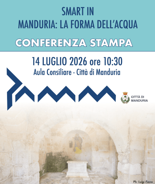 “Manduria: la forma dell’acqua”, conferenza il 14 luglio 2026