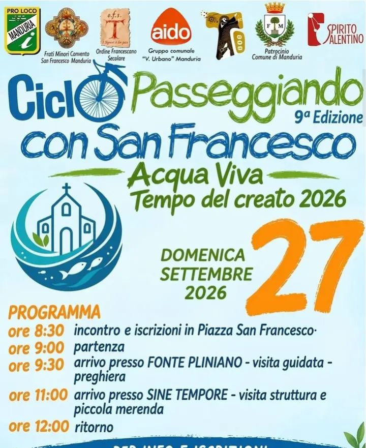 Ciclopasseggiando con San Francesco, 27 settembre 2026